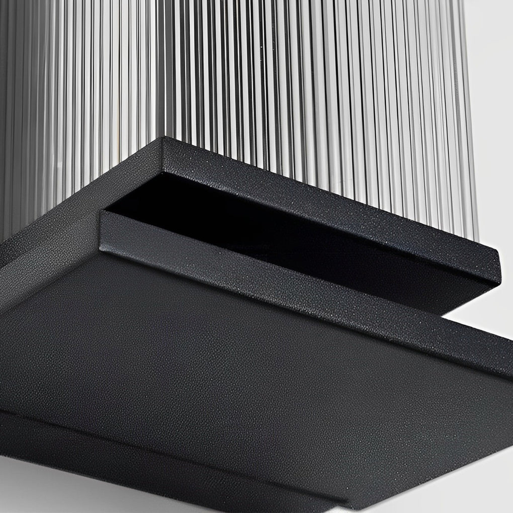 Modern Black Waterproof Strip LED Outdoor Wall Sconce Lighting for Garden and Villa