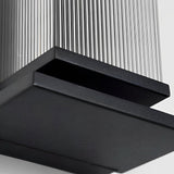 Modern Black Waterproof Strip LED Outdoor Wall Sconce Lighting for Garden and Villa