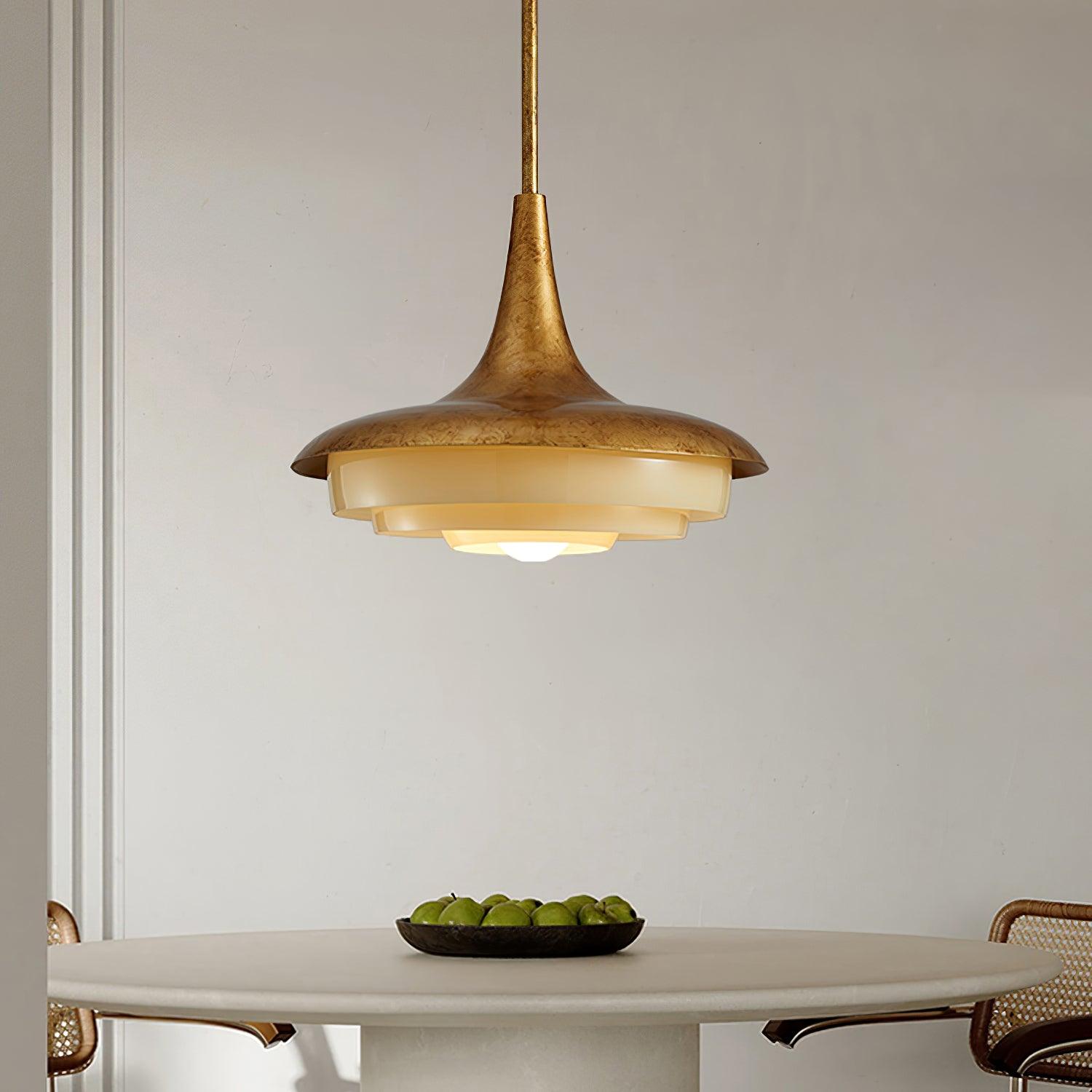 Modern Blossom Flower Glass Pendant Light Gold Floral Ceiling Hanging Fixture