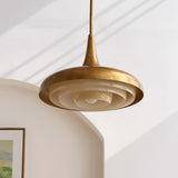 Modern Blossom Flower Glass Pendant Light Gold Floral Ceiling Hanging Fixture