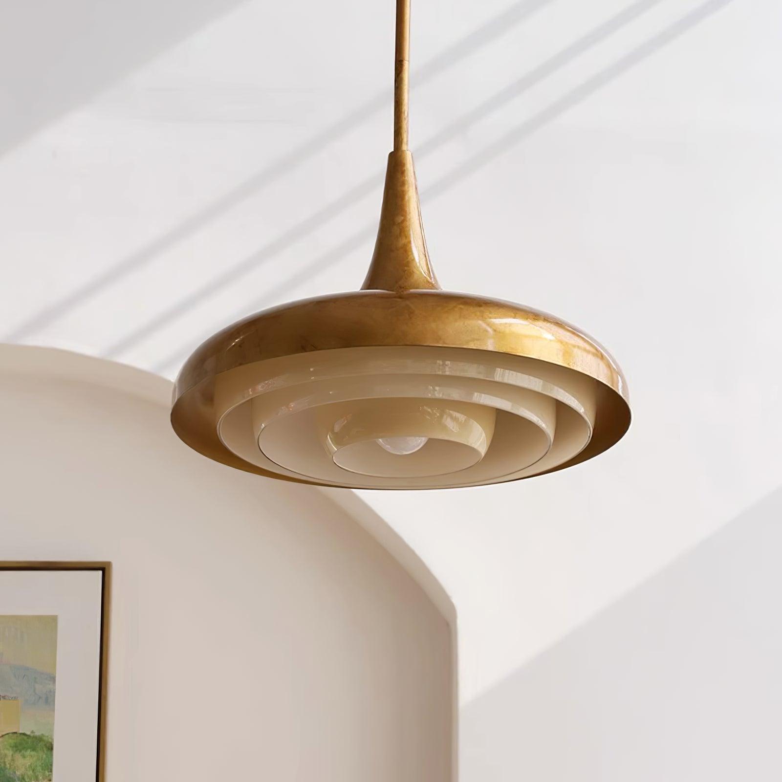 Modern Blossom Flower Glass Pendant Light Gold Floral Ceiling Hanging Fixture