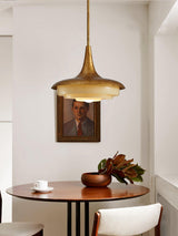 Modern Blossom Flower Glass Pendant Light Gold Floral Ceiling Hanging Fixture
