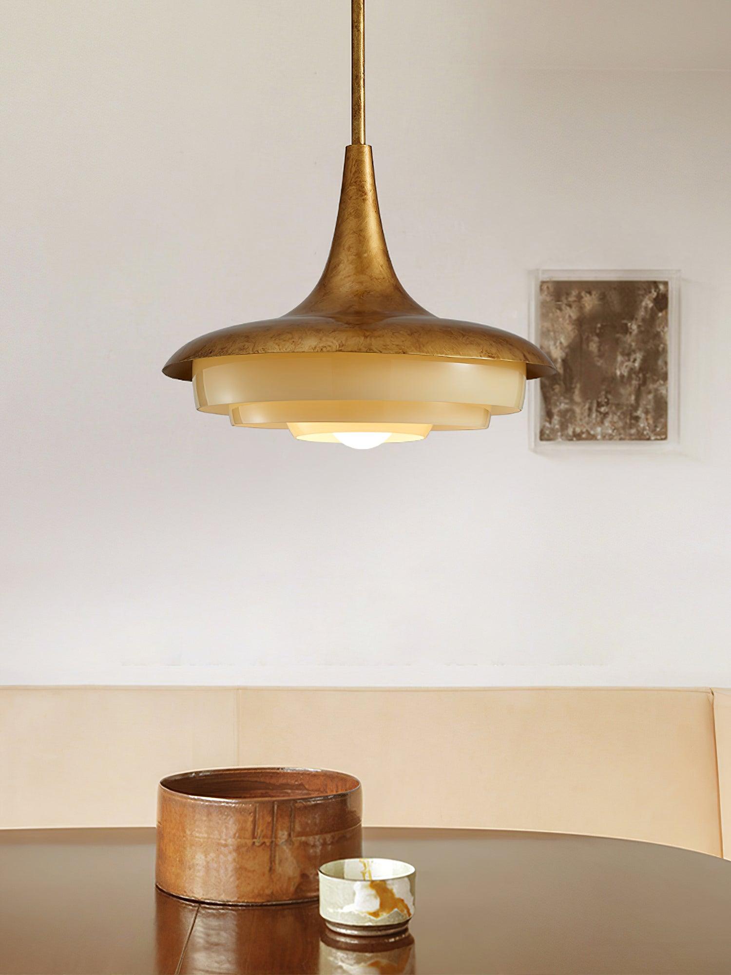 Modern Blossom Flower Glass Pendant Light Gold Floral Ceiling Hanging Fixture