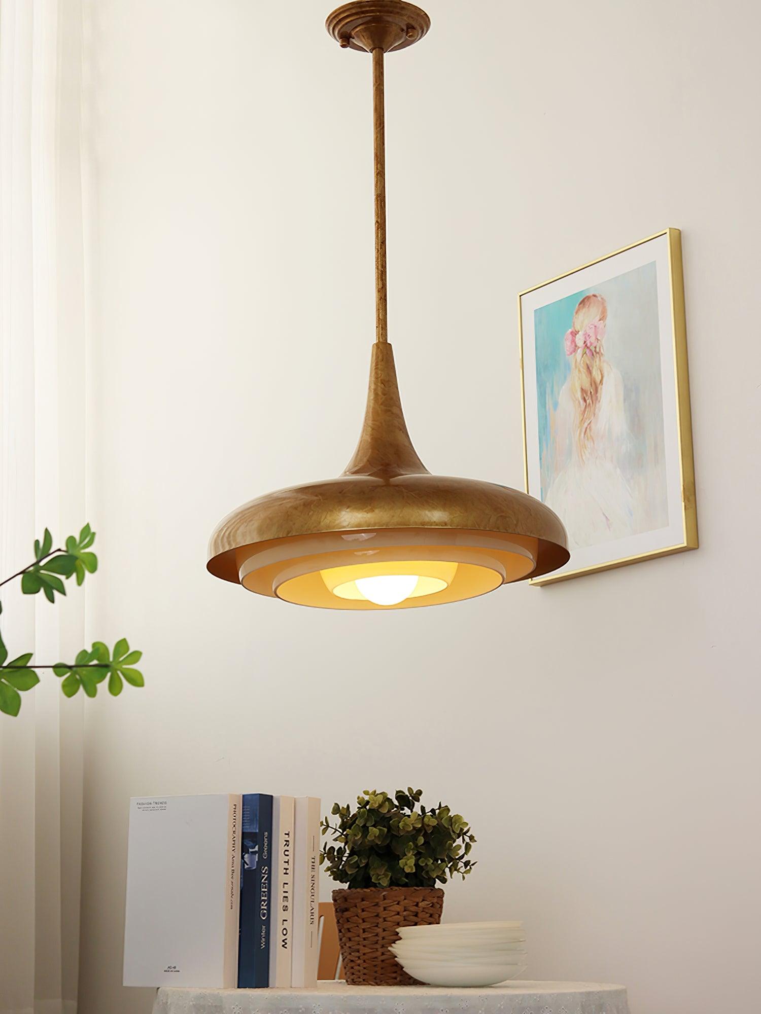 Modern Blossom Flower Glass Pendant Light Gold Floral Ceiling Hanging Fixture