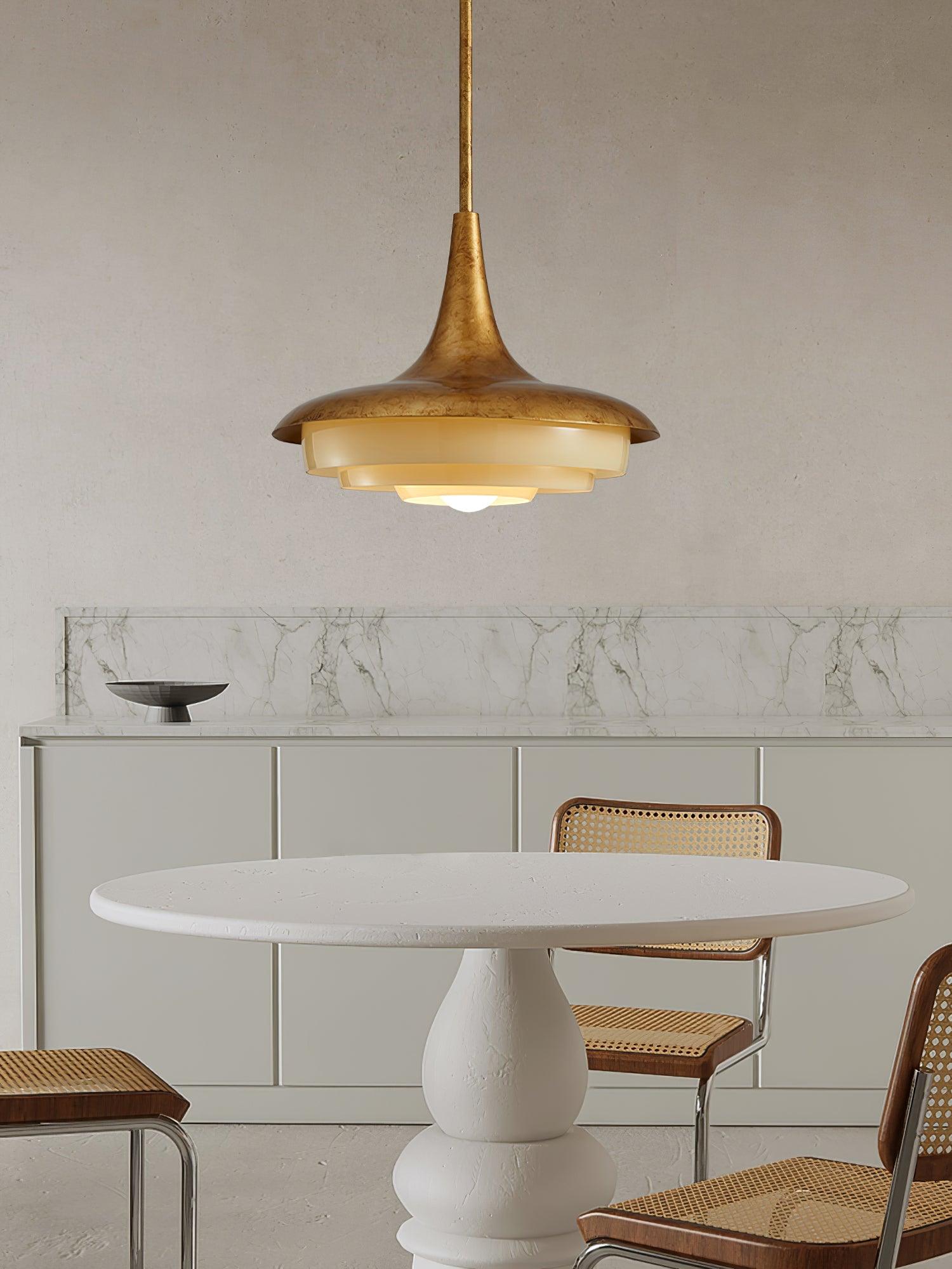 Modern Blossom Flower Glass Pendant Light Gold Floral Ceiling Hanging Fixture
