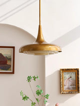Modern Blossom Flower Glass Pendant Light Gold Floral Ceiling Hanging Fixture