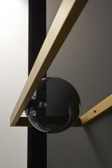 Modern Blown Glass Mondrian Wall Sconce with Iron Bracket for Contemporary Interiors