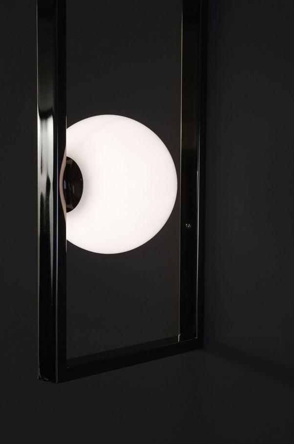 Modern Blown Glass Mondrian Wall Sconce with Iron Bracket for Contemporary Interiors