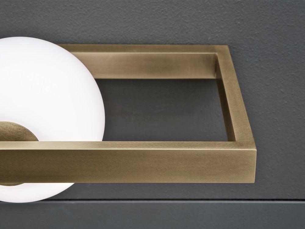 Modern Blown Glass Mondrian Wall Sconce with Iron Bracket for Contemporary Interiors