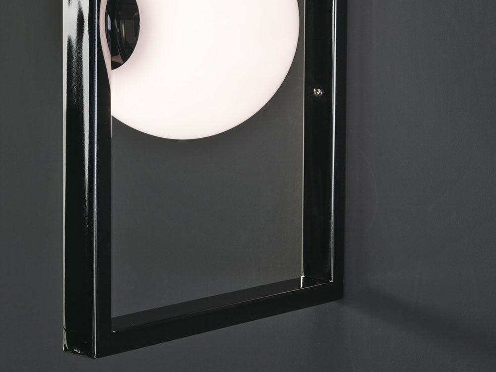 Modern Blown Glass Mondrian Wall Sconce with Iron Bracket for Contemporary Interiors