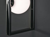 Modern Blown Glass Mondrian Wall Sconce with Iron Bracket for Contemporary Interiors