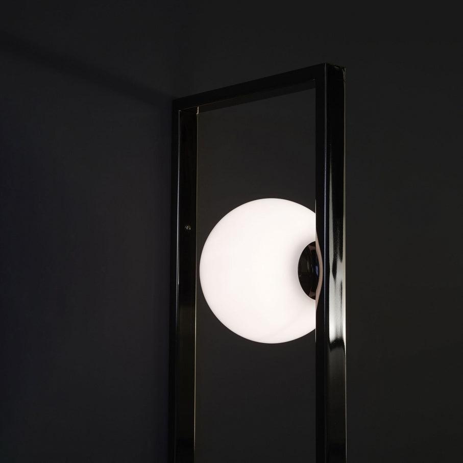 Modern Blown Glass Mondrian Wall Sconce with Iron Bracket for Contemporary Interiors