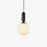 Modern Blown Glass Pendant Light with Minimalist Metal Frame for Contemporary Indoor Spaces