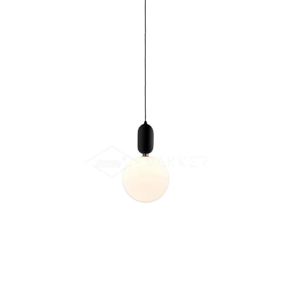 Modern Blown Glass Pendant Light with Minimalist Metal Frame for Contemporary Indoor Spaces