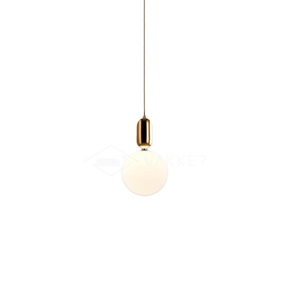 Modern Blown Glass Pendant Light with Minimalist Metal Frame for Contemporary Indoor Spaces