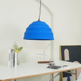 Modern Blue Polystyrene Pendant Light Eco Friendly Recycled Pluto Hanging Lamp for Indoor Use