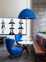 Modern Blue Polystyrene Pendant Light Eco Friendly Recycled Pluto Hanging Lamp for Indoor Use