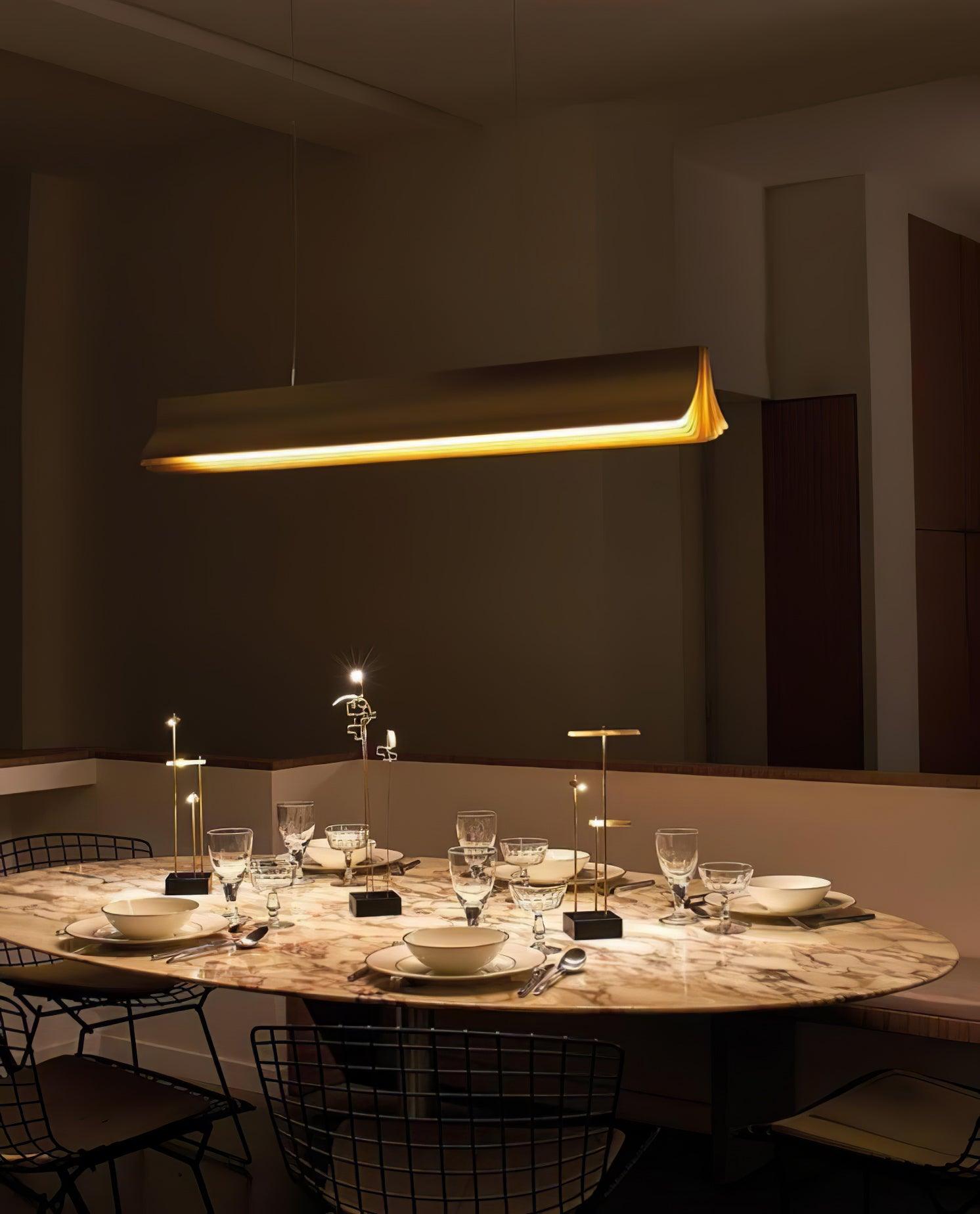 Modern Book Design LED Pendant Light Minimalist Acrylic Hanging Ceiling Fixture for Dining Room