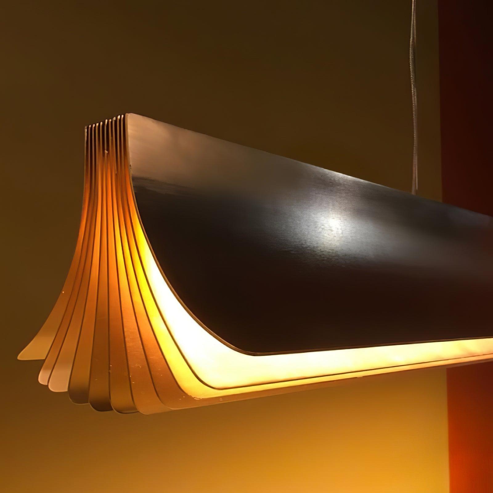 Modern Book Design LED Pendant Light Minimalist Acrylic Hanging Ceiling Fixture for Dining Room
