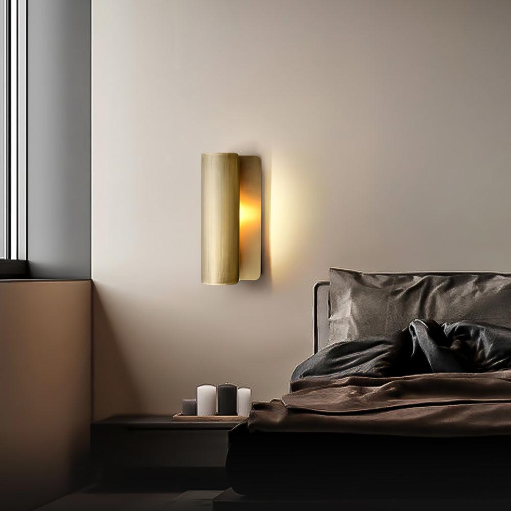 Modern Brass Accord Swoop Metal Wall Sconce Set of Two Indoor Wall Lamp