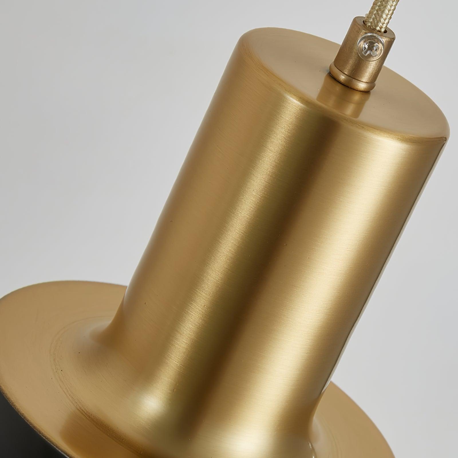 Modern Brass and Black Pino Wall Sconce Minimalist Indoor Single Light Fixture