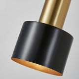 Modern Brass and Black Pino Wall Sconce Minimalist Indoor Single Light Fixture