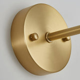 Modern Brass and Black Pino Wall Sconce Minimalist Indoor Single Light Fixture