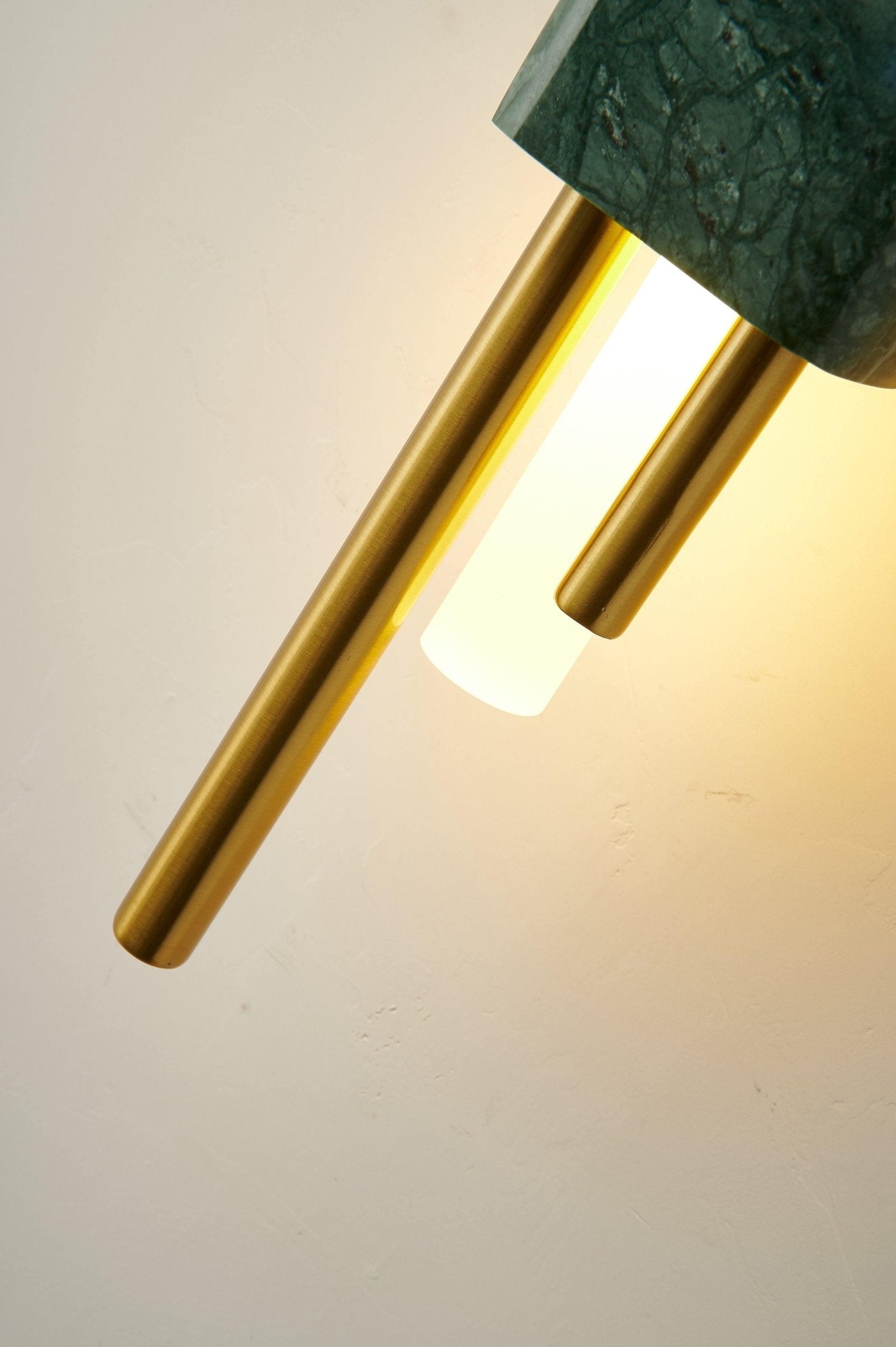 Modern Brass and Marble LED Wall Sconce Slim Asymmetric Gold Wall Light for Bedroom