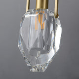 Modern Brass and Mouth Blown Crystal Wall Sconce Set of 2 Contemporary Indoor Lighting