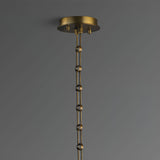 Modern Brass and Topaz Crystal Geometric Prism Hanging Pendant Light Fixture