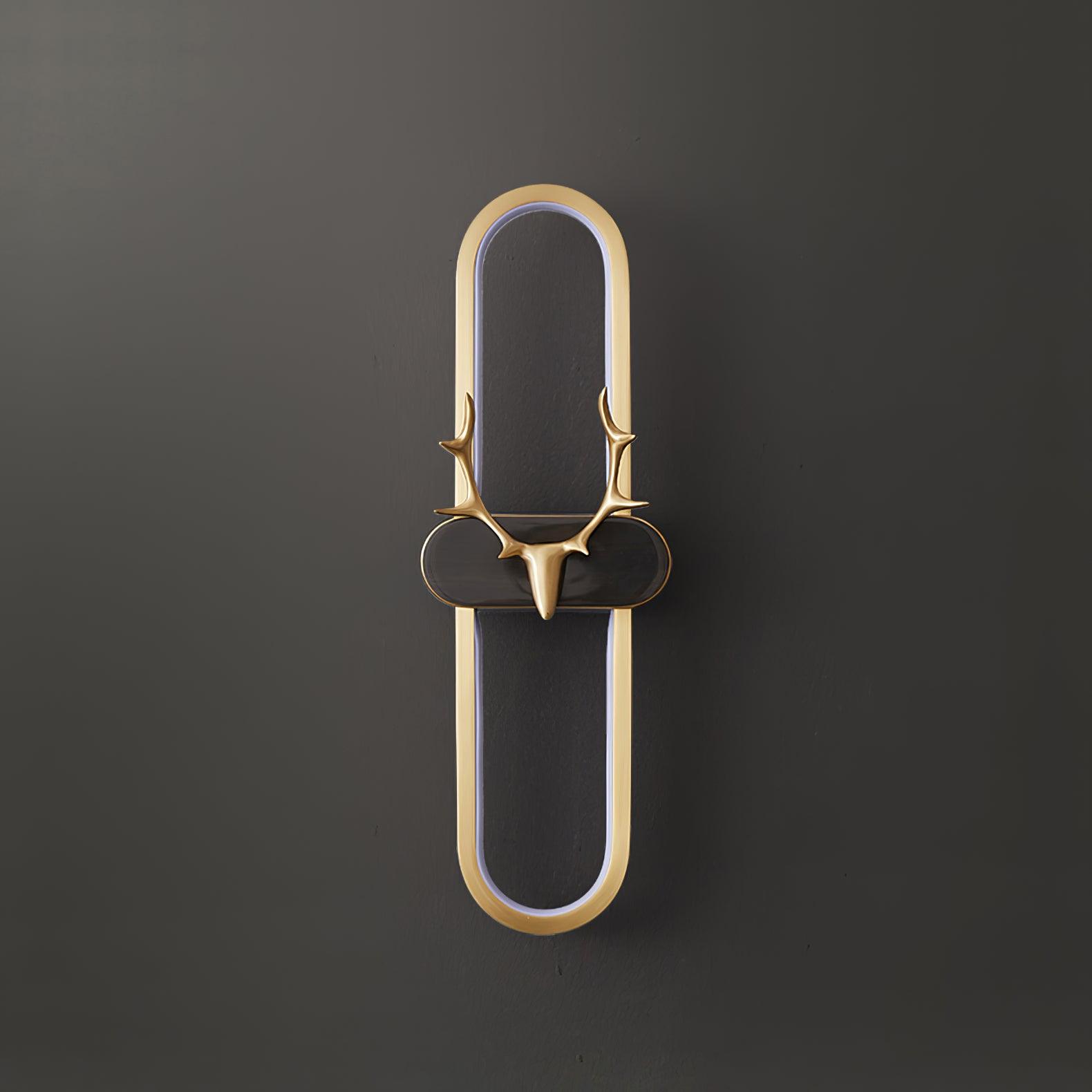 Modern Brass Antlers Halo LED Wall Sconce with Three Color Temperatures