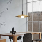 Modern Brass Flared Pendant Light for Kitchen Island and Dining Room Hanging Lamp