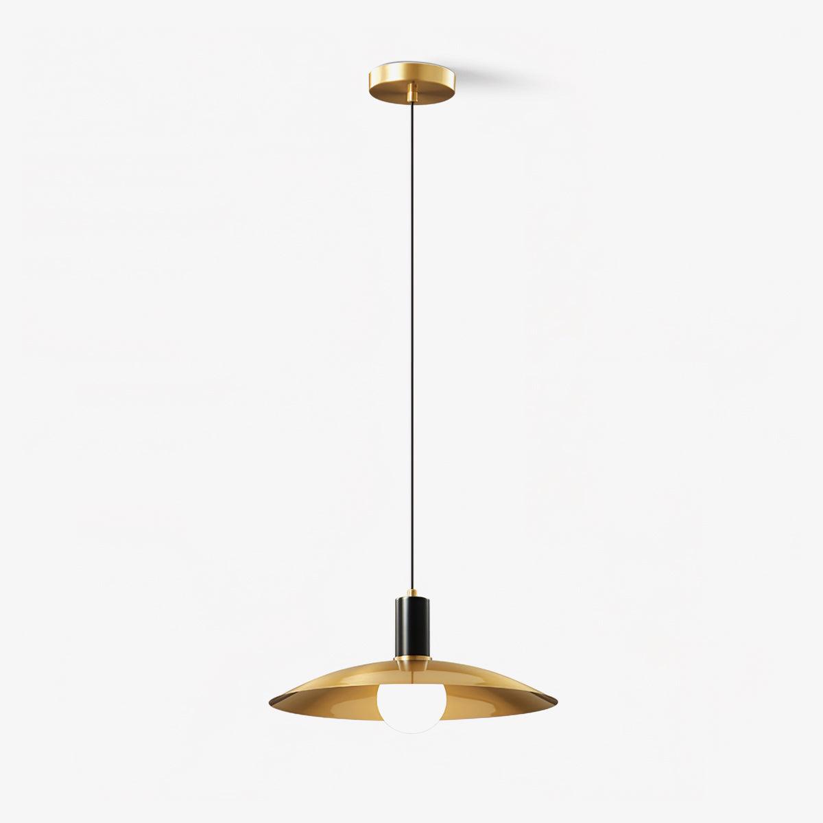 Modern Brass Flared Pendant Light for Kitchen Island and Dining Room Hanging Lamp