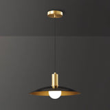 Modern Brass Flared Pendant Light for Kitchen Island and Dining Room Hanging Lamp