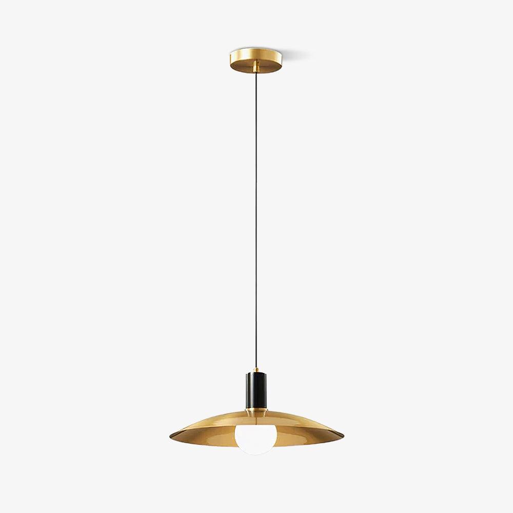 Modern Brass Flared Pendant Light for Kitchen Island and Dining Room Hanging Lamp