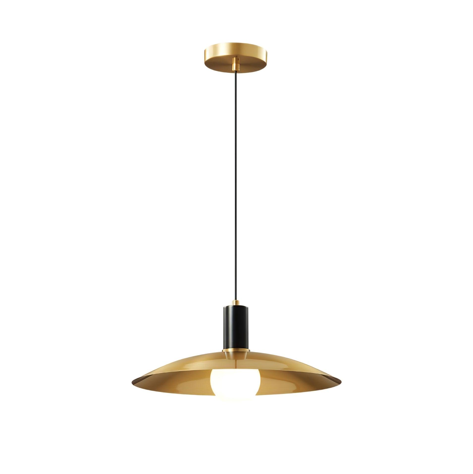 Modern Brass Flared Pendant Light for Kitchen Island and Dining Room Hanging Lamp