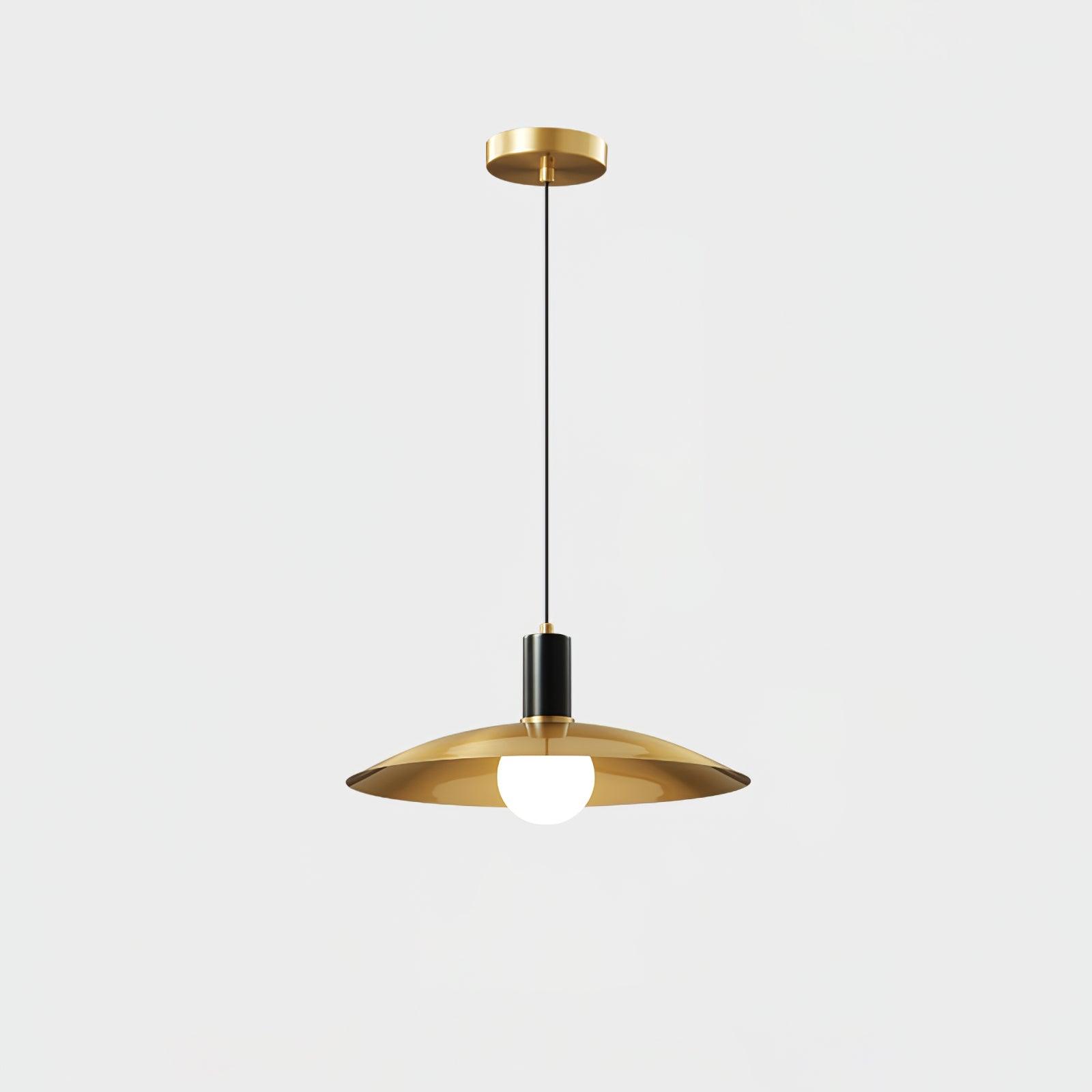Modern Brass Flared Pendant Light for Kitchen Island and Dining Room Hanging Lamp