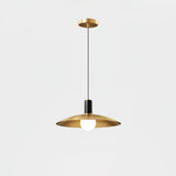 Modern Brass Flared Pendant Light for Kitchen Island and Dining Room Hanging Lamp