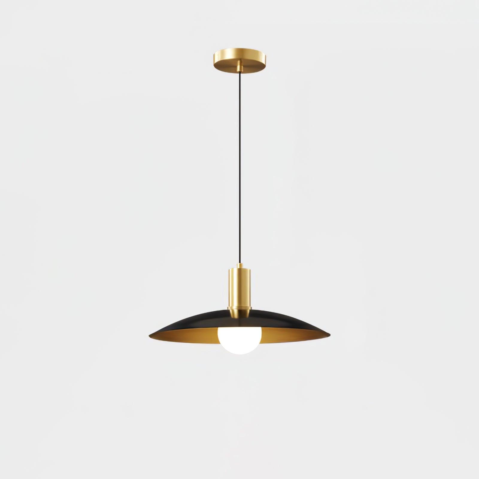 Modern Brass Flared Pendant Light for Kitchen Island and Dining Room Hanging Lamp
