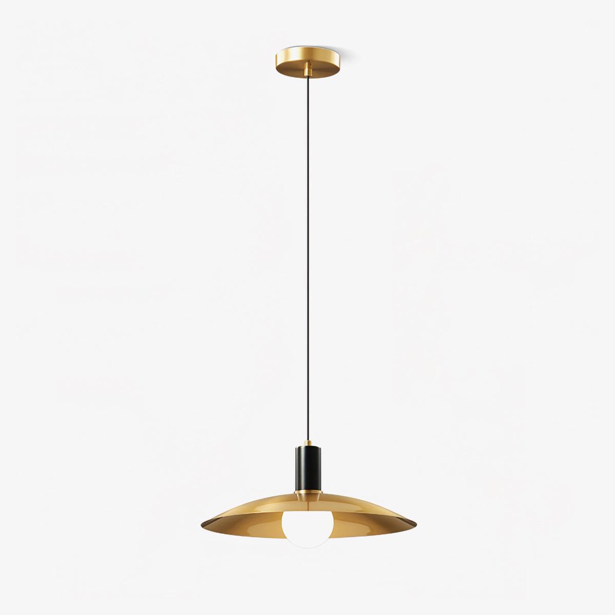 Modern Brass Flared Pendant Light for Kitchen Island and Dining Room Hanging Lamp