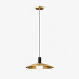 Modern Brass Flared Pendant Light for Kitchen Island and Dining Room Hanging Lamp