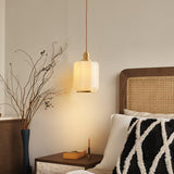 Modern Brass Funnel Pendant Light with White Glass Shade for Indoor Ceiling Lighting