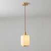 Modern Brass Funnel Pendant Light with White Glass Shade for Indoor Ceiling Lighting