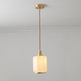 Modern Brass Funnel Pendant Light with White Glass Shade for Indoor Ceiling Lighting