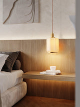 Modern Brass Funnel Pendant Light with White Glass Shade for Indoor Ceiling Lighting
