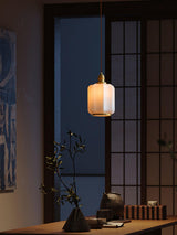 Modern Brass Funnel Pendant Light with White Glass Shade for Indoor Ceiling Lighting