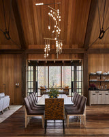 Modern Brass Glass Drop Chandelier Multi Head Pendant Lighting for Luxury Living