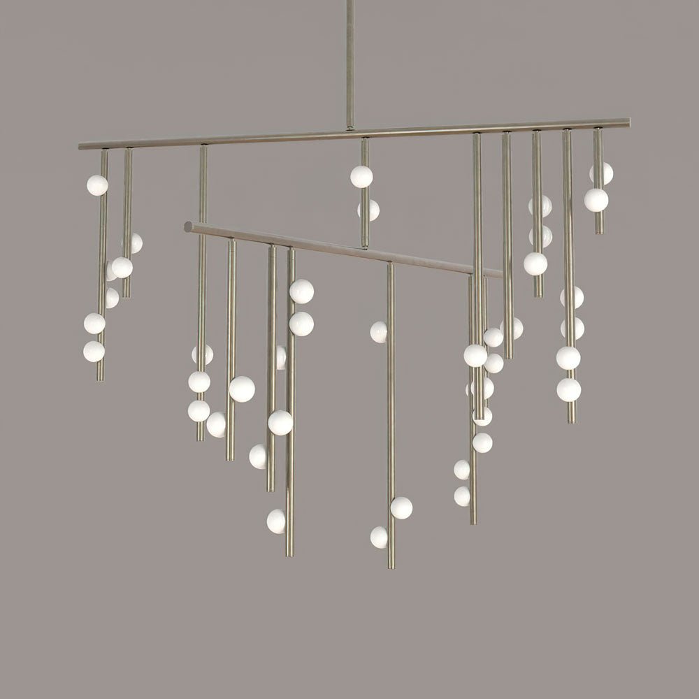 Modern Brass Glass Drop Chandelier Multi Head Pendant Lighting for Luxury Living
