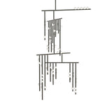 Modern Brass Glass Drop Chandelier Multi Head Pendant Lighting for Luxury Living