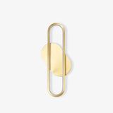 Modern Brass LED Oval Wall Sconce Set for Luxury Indoor Lighting Decor